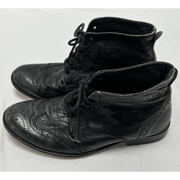 Vintage/Distressed/Grunge Red Tape Leather Lace Up Brogue Boots Wing Tip 10.5 main image 7